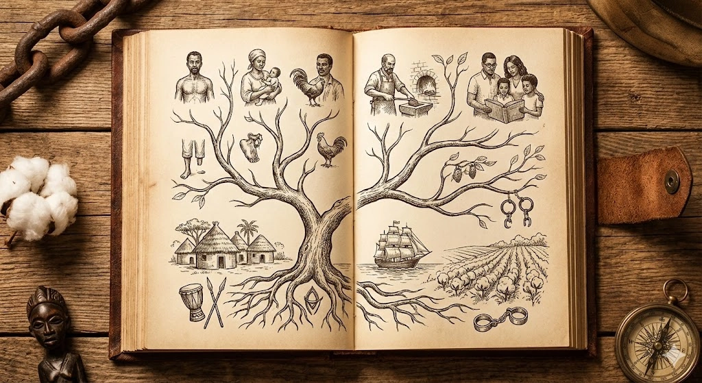 『ルーツ』小説のあらすじと登場人物の家系図