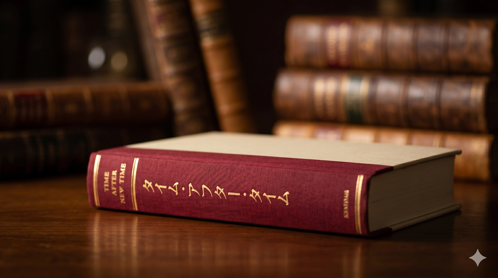 吉田修一の小説「タイム・アフター・タイム」の重厚な単行本と、作品世界を象徴する長崎のノスタルジックな風景。