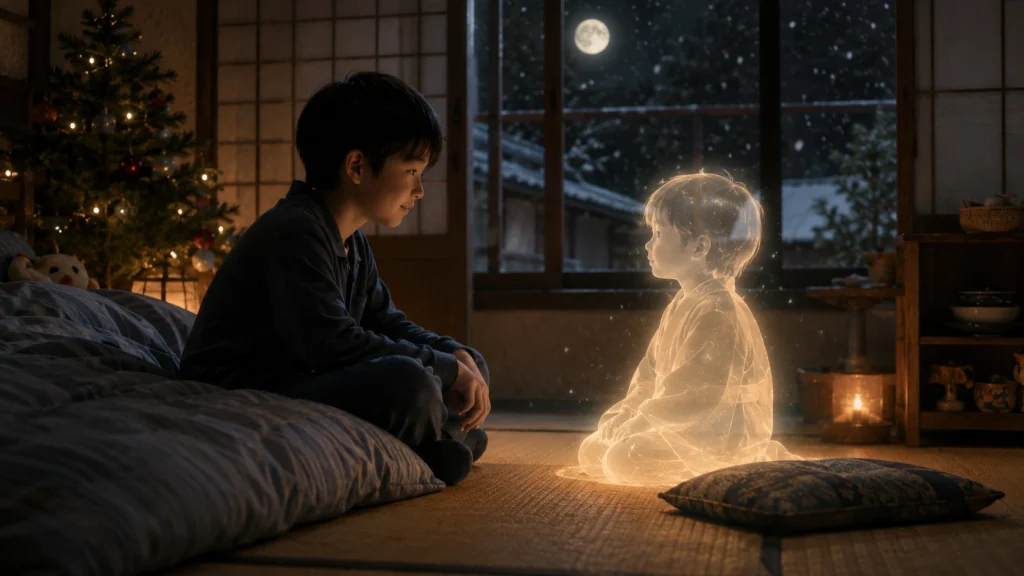 クリスマスの夜に想像上の友達きよしこと出会う日本人少年