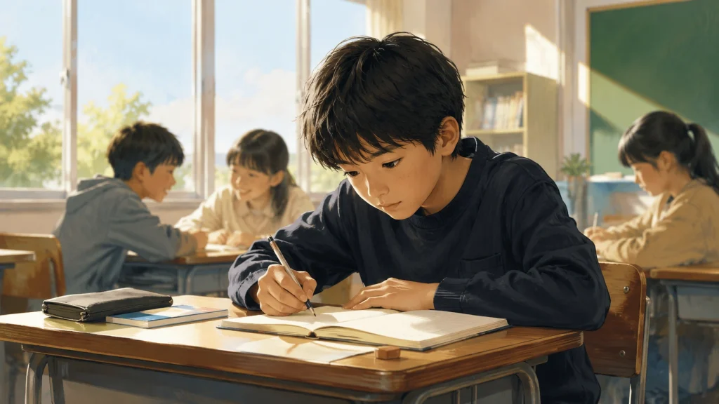 教室で脚本を書き自分の表現方法を見つける小説『きよしこ』の少年